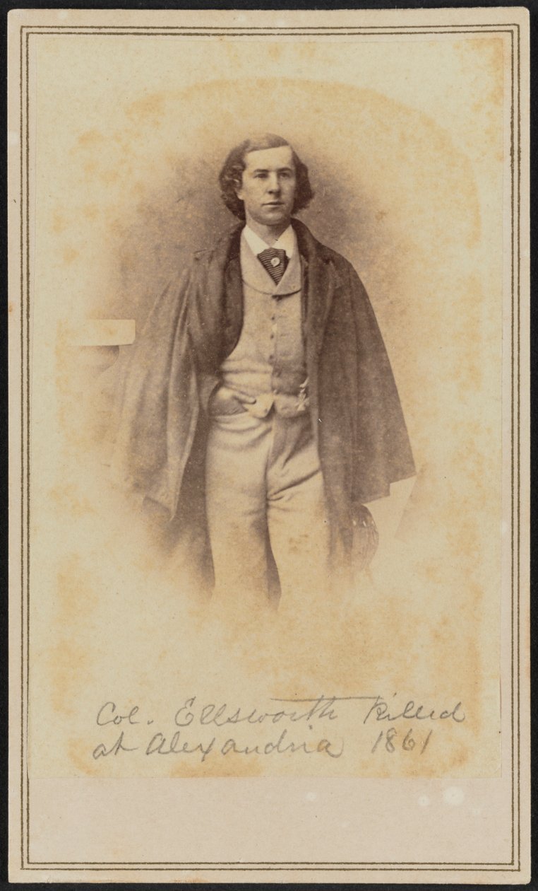 Carte-de-visite Porträt von Col. Elmer Ephraim Ellsworth von Mathew Brady