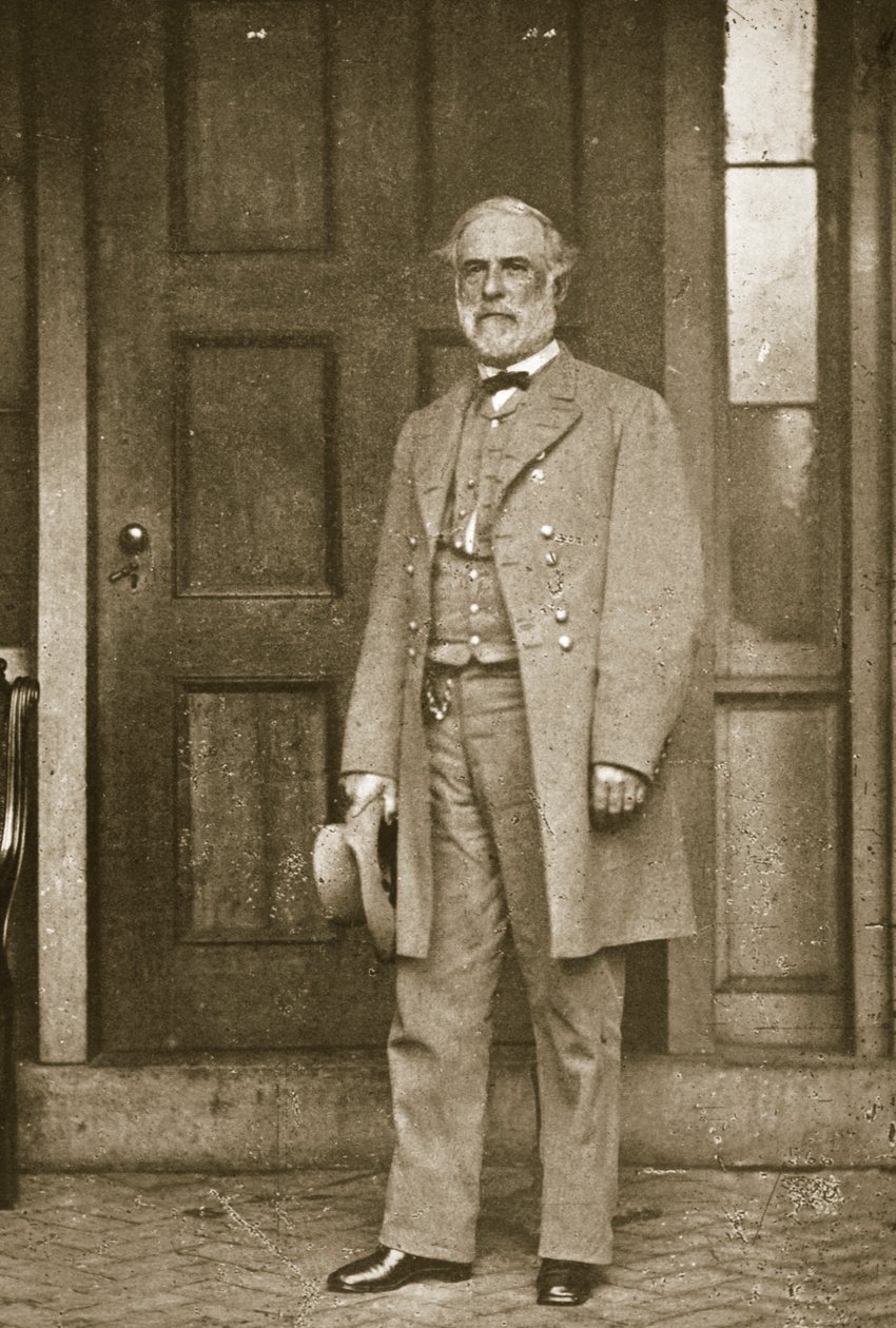 General Robert E. Lee steht vor seinem Haus in Richmond, April 1865 von Mathew B. Brady