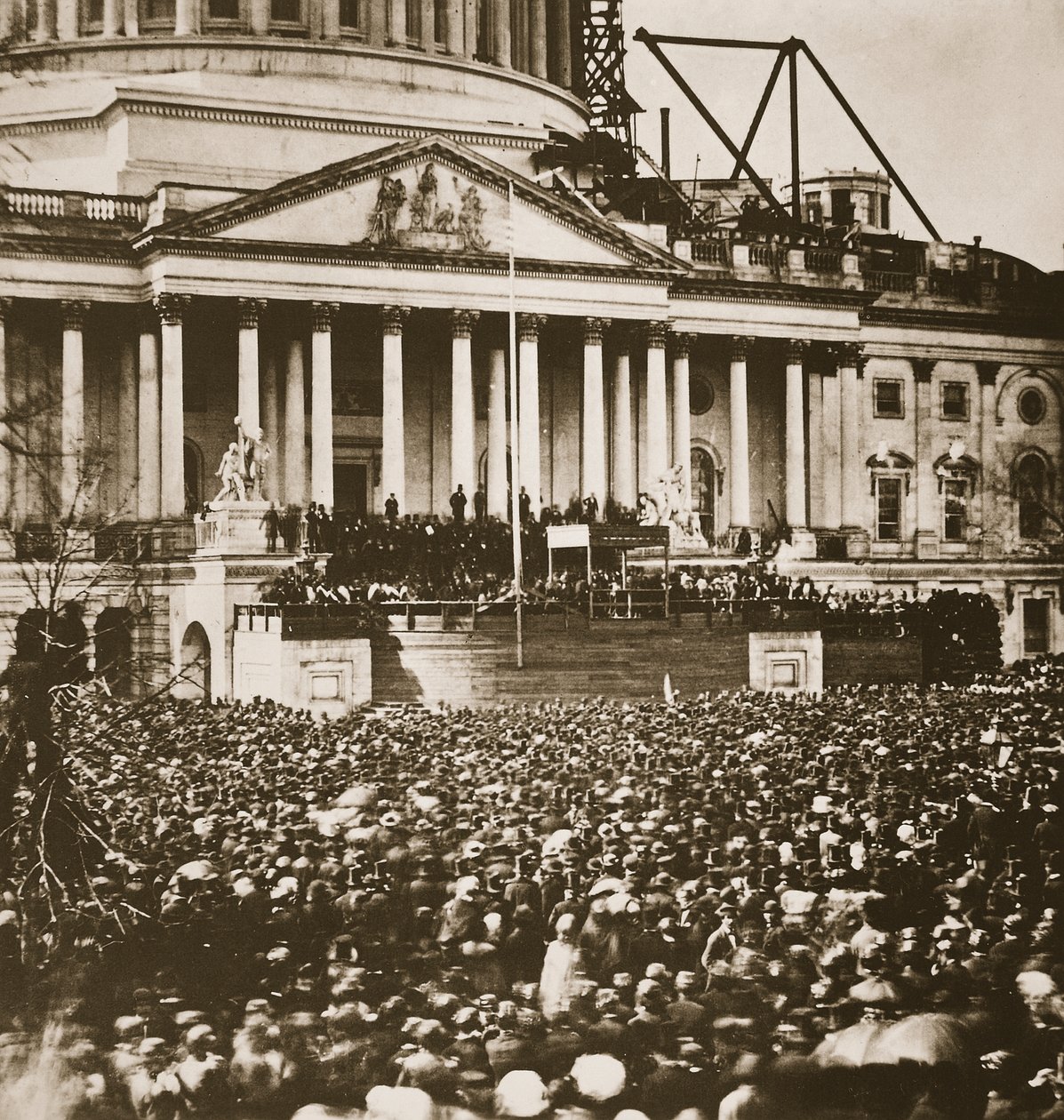 Amtseinführung von Präsident Lincoln, 4. März 1861 von Mathew B. Brady