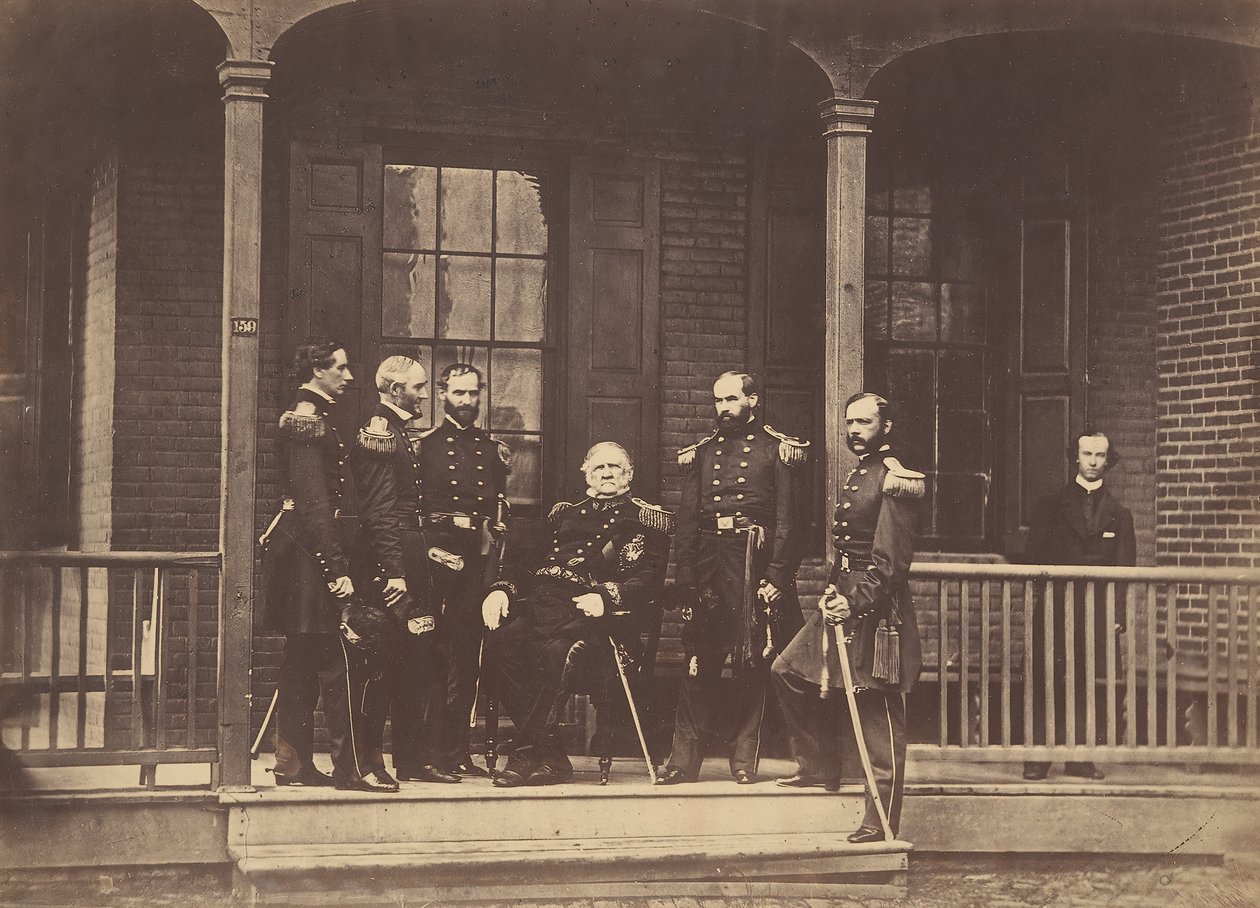 Generalleutnant Scott, General-in-Chief der US-Armee, & Stab, 6. September 1861 von Mathew Brady