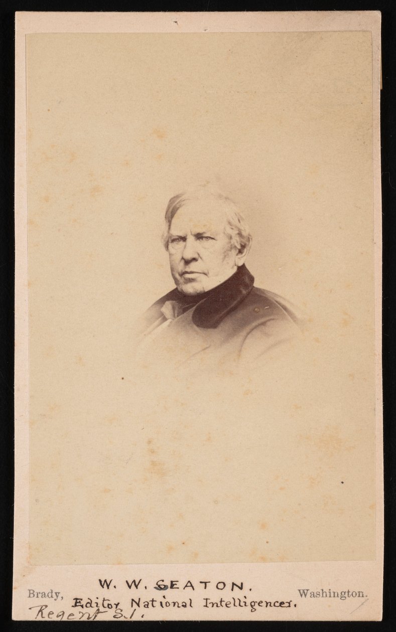 Porträt von William Winston Seaton 1785-1866, vor 1866 von Mathew Brady
