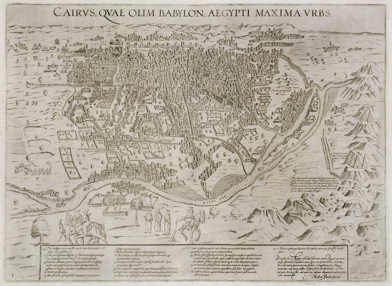 Stadtplan von Kairo, ca. 1600 von Matteo Florimi