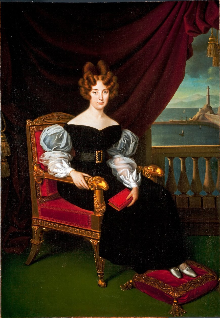 Porträt von Maria Brignole-Sale De Ferrari, Herzogin von Galliera (1811-1888) von Matteo Antonio Picasso