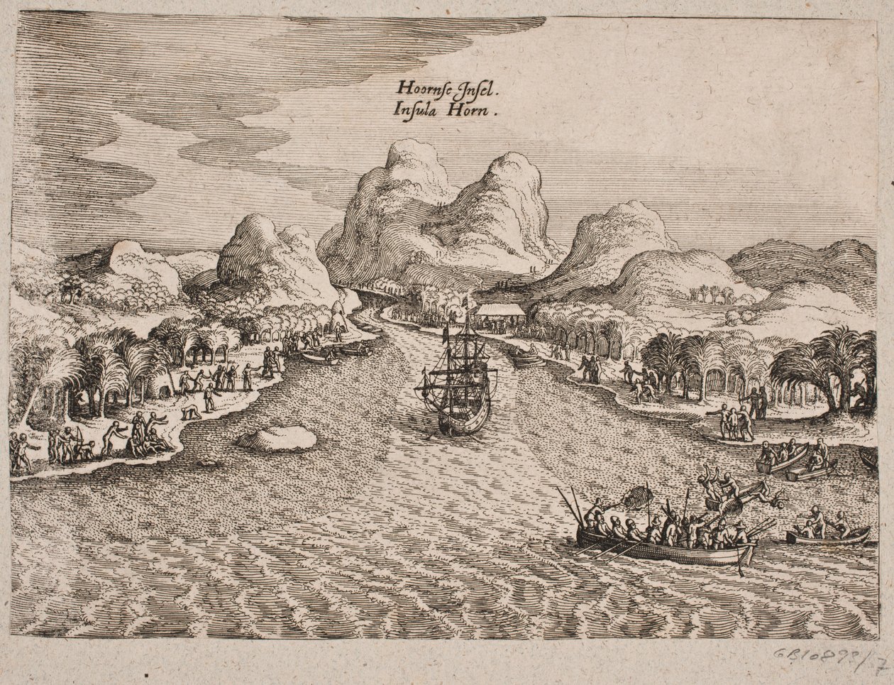 Beschreibung der Horninsel (Horn Island) von Matthäus Merian d.Æ.