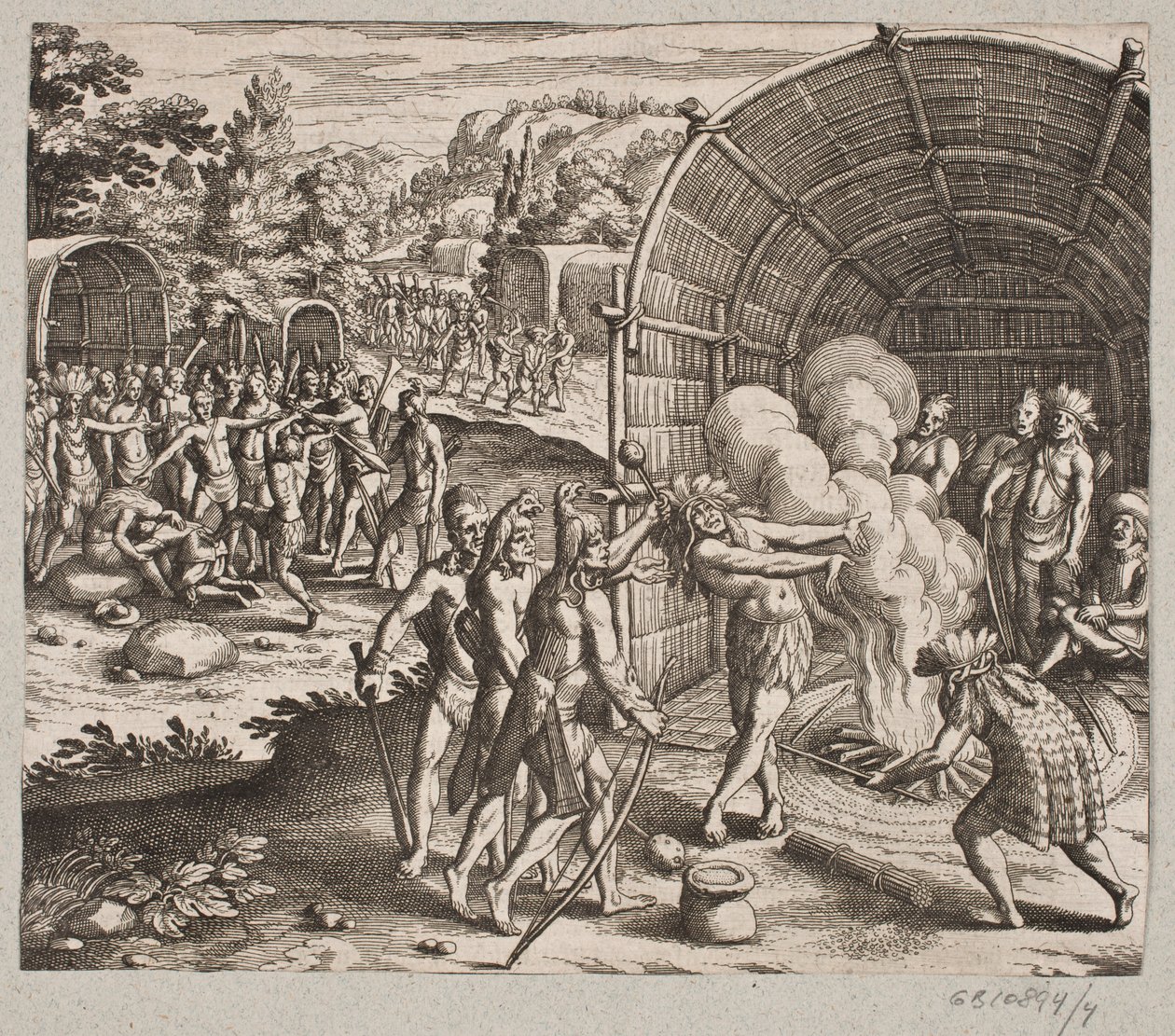 Im Haus von König Pamukes begannen sie diese Zeremonie von Matthäus Merian d.Æ.