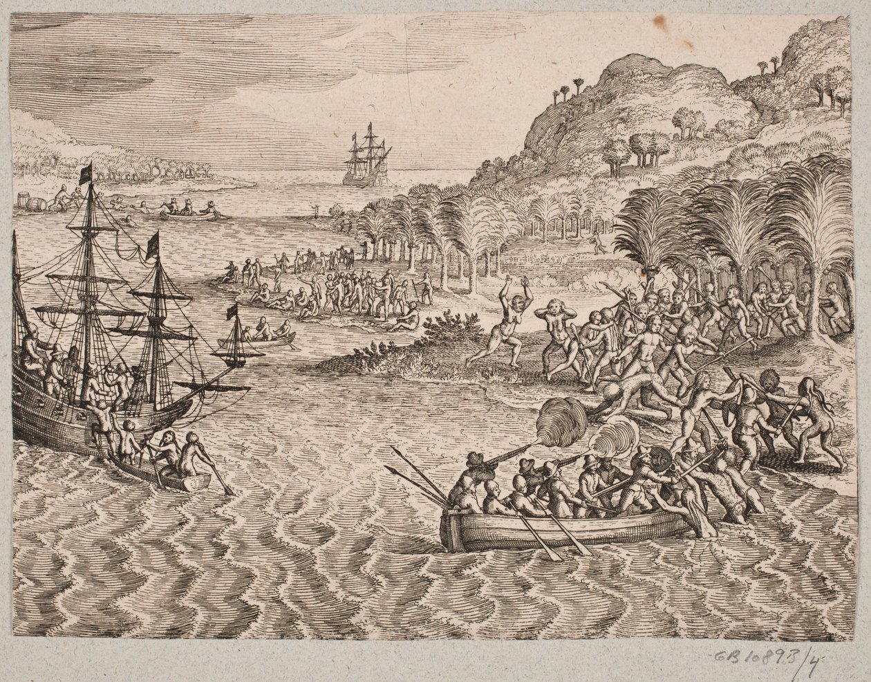 Über die Landung der Holländer auf der grundlosen Insel von Matthäus Merian d.Æ.