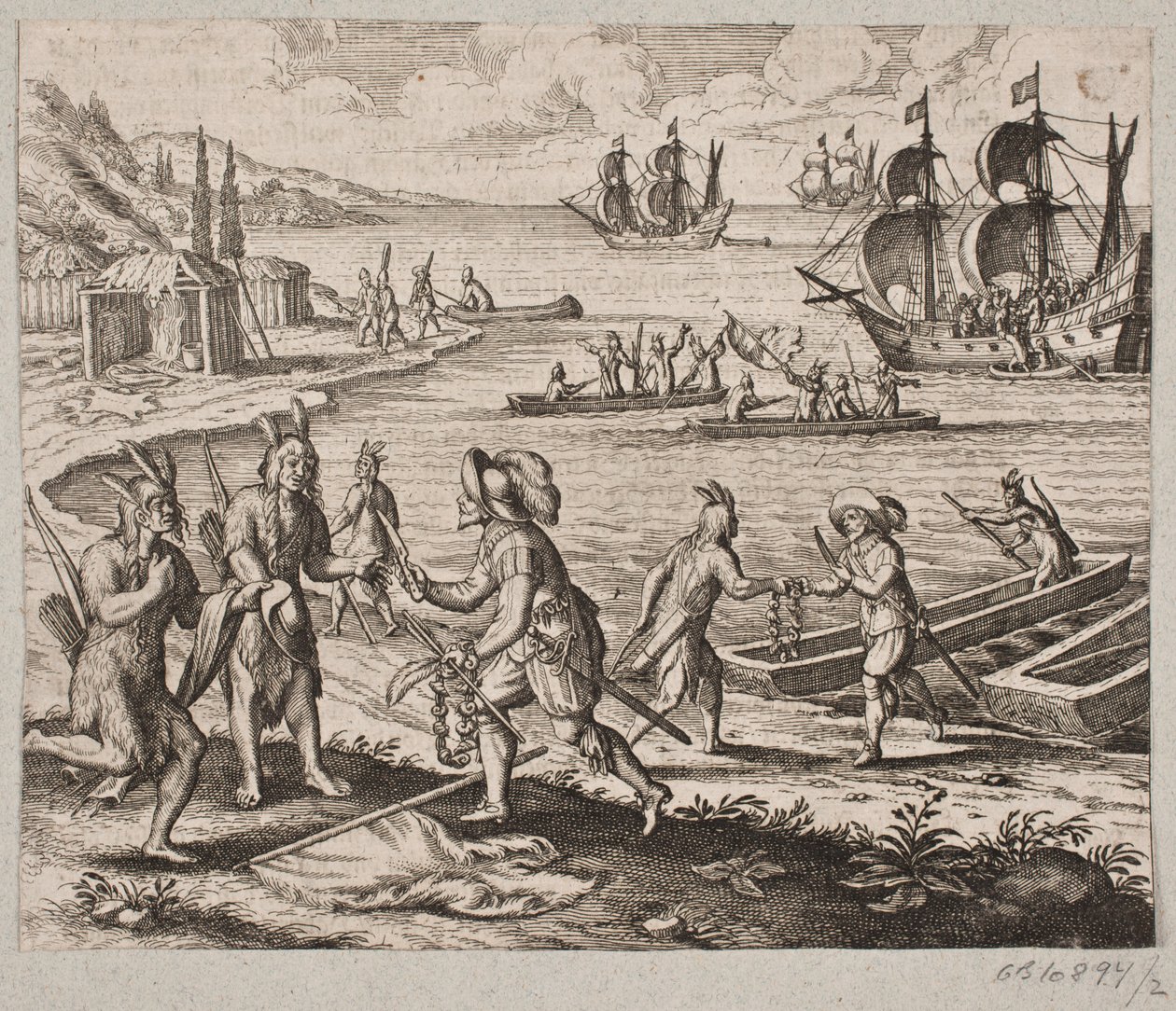 So wurde ein Naturhafen an die entsandten Engländer übergeben von Matthäus Merian d.Æ.