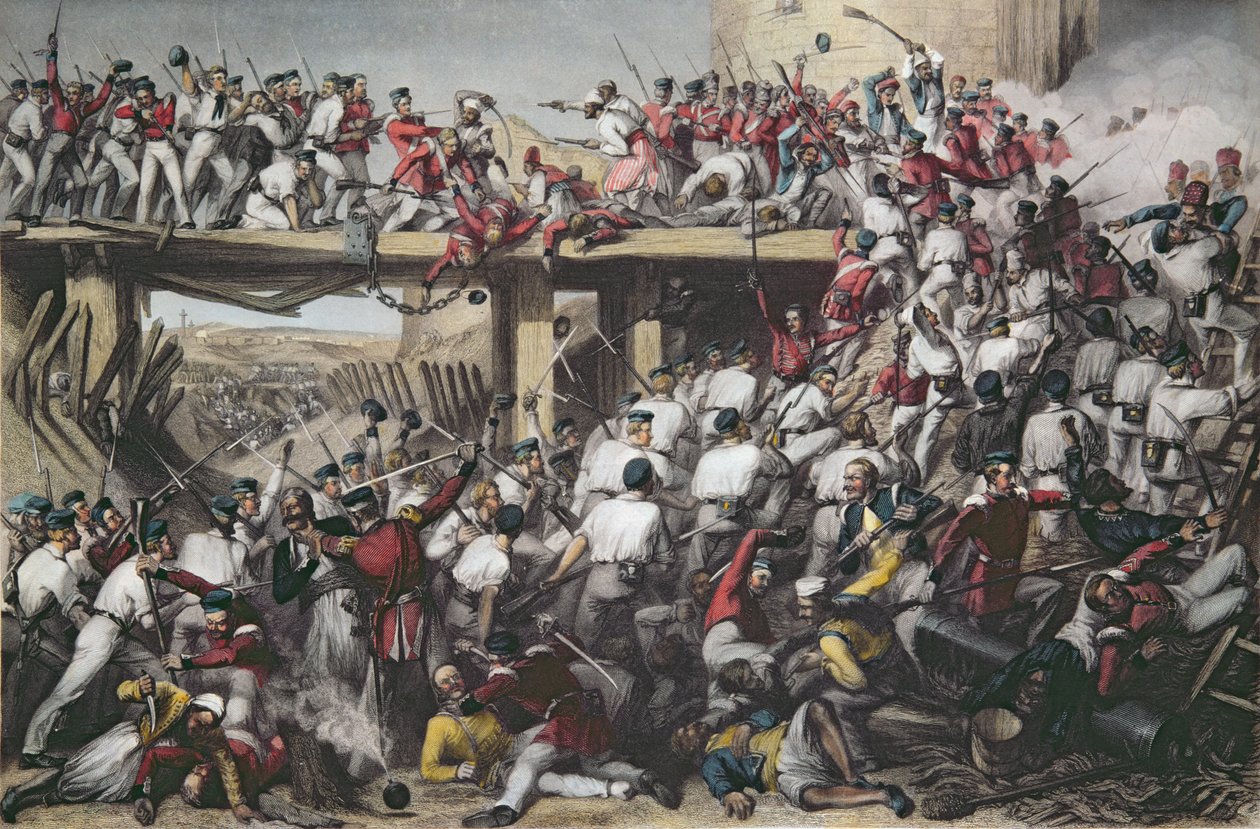 Sturm auf Delhi, graviert von T.H. Sherratt, veröffentlicht von der London Printing and Publishing Company, August 1859 von Matthew Somerville Morgan