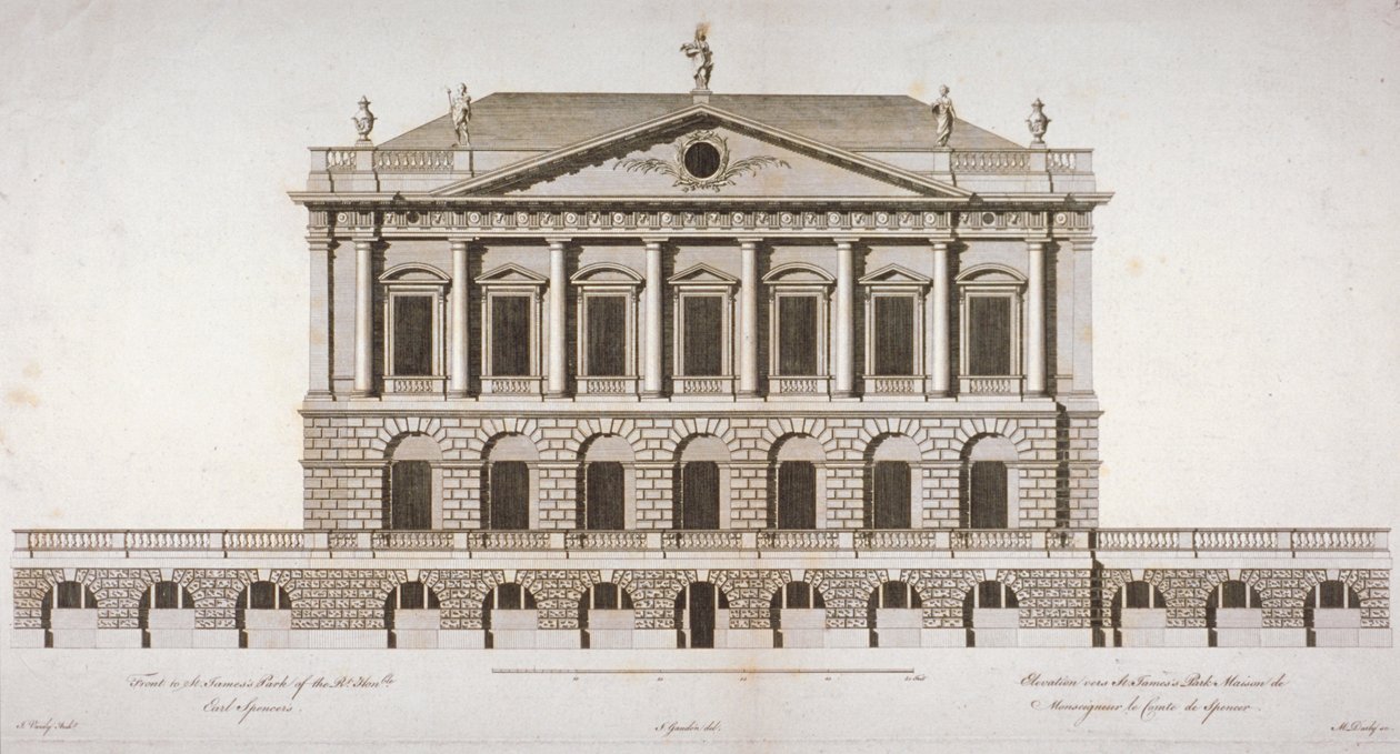Ansicht des Buckingham House, St James
