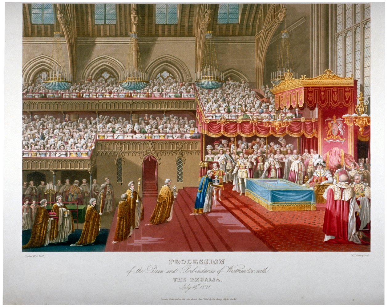 Krönung von König George IV., Westminster Hall, London, 1821-1824 von Matthew Dubourg