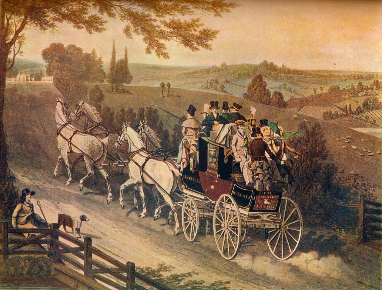 Postkutsche, 19. Jahrhundert von Matthew Dubourg