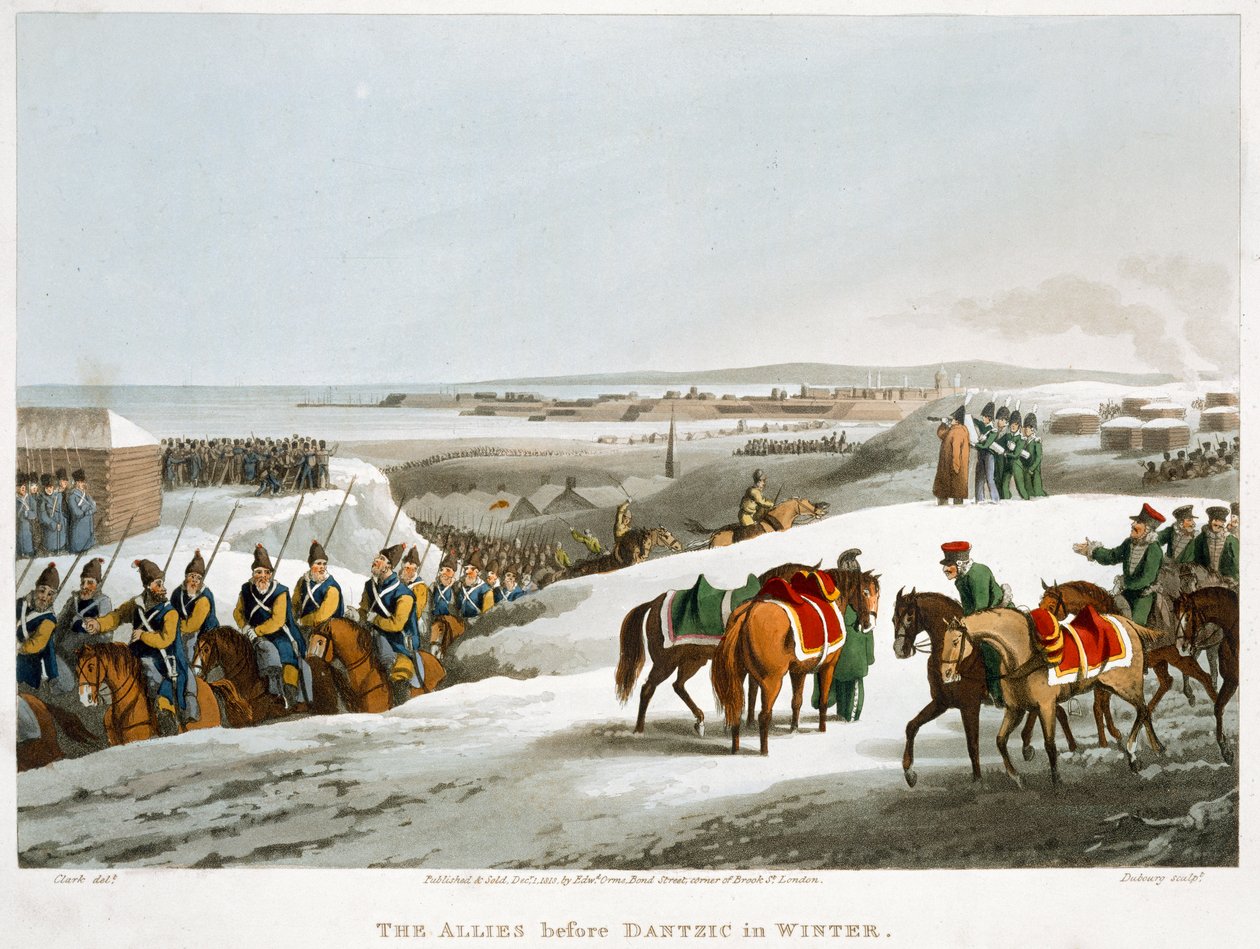 Die Verbündeten vor Danzig im Winter, 1818 von Matthew Dubourg