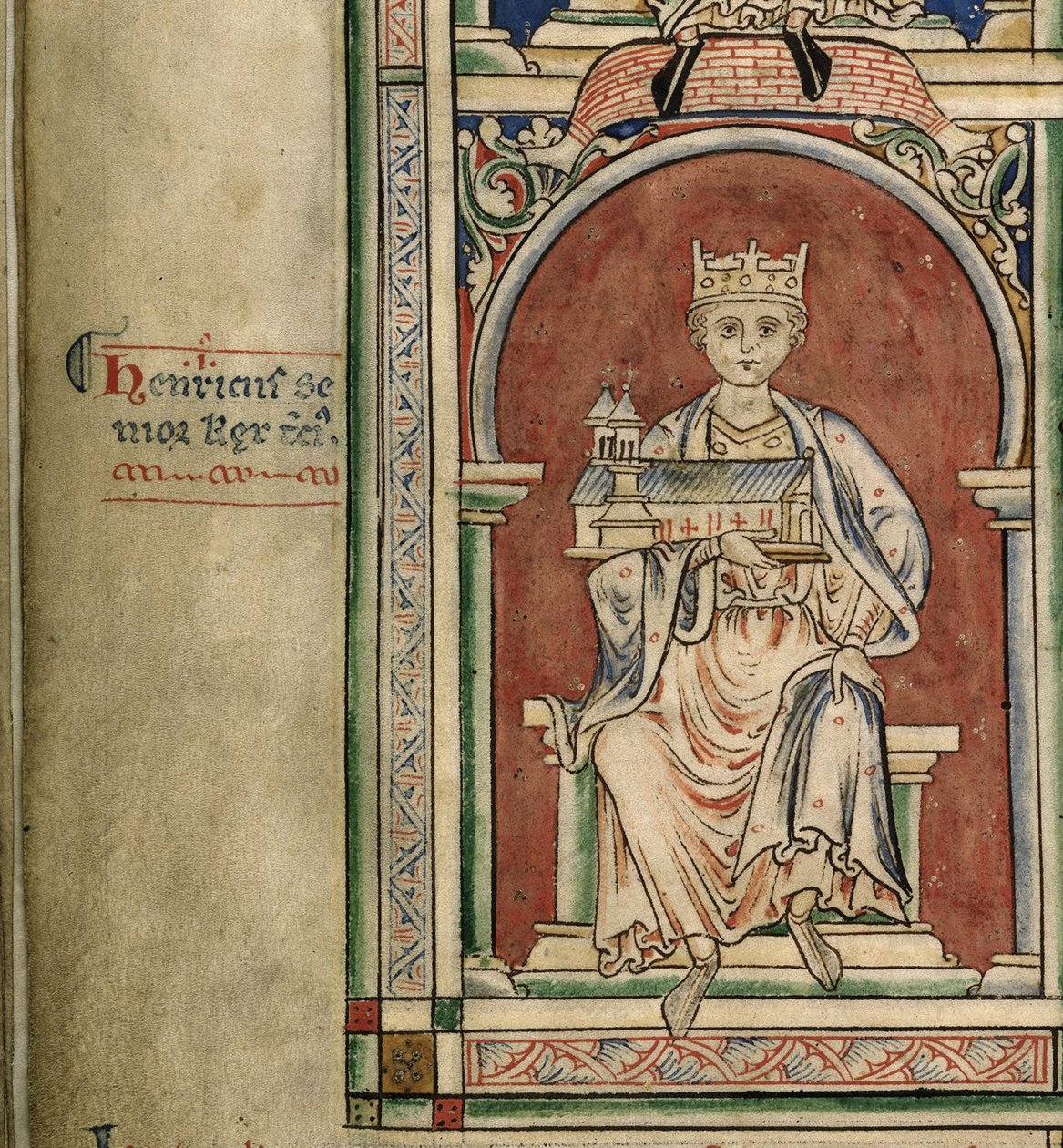 Heinrich I. von England aus der Historia Anglorum, Chronica majora von Matthew Paris
