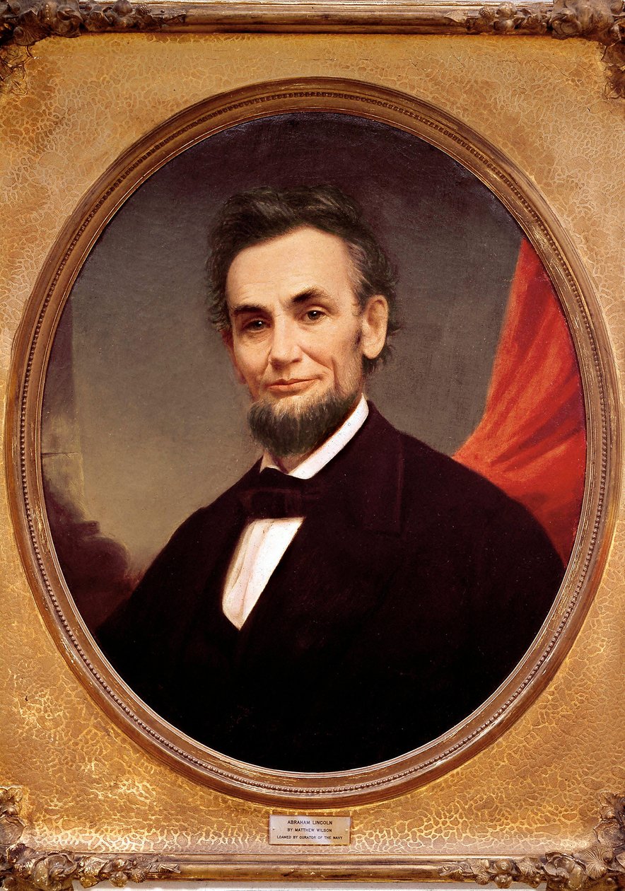 Porträt des amerikanischen Präsidenten Abraham Lincoln (1809-1865) von Matthew Wilson
