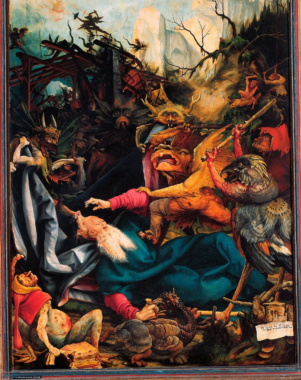 (Detail) Die Versuchung des heiligen Antonius des Großen, Isenheimer Altar, um 1512-16 von Matthias (c.1480 1528) Grunewald