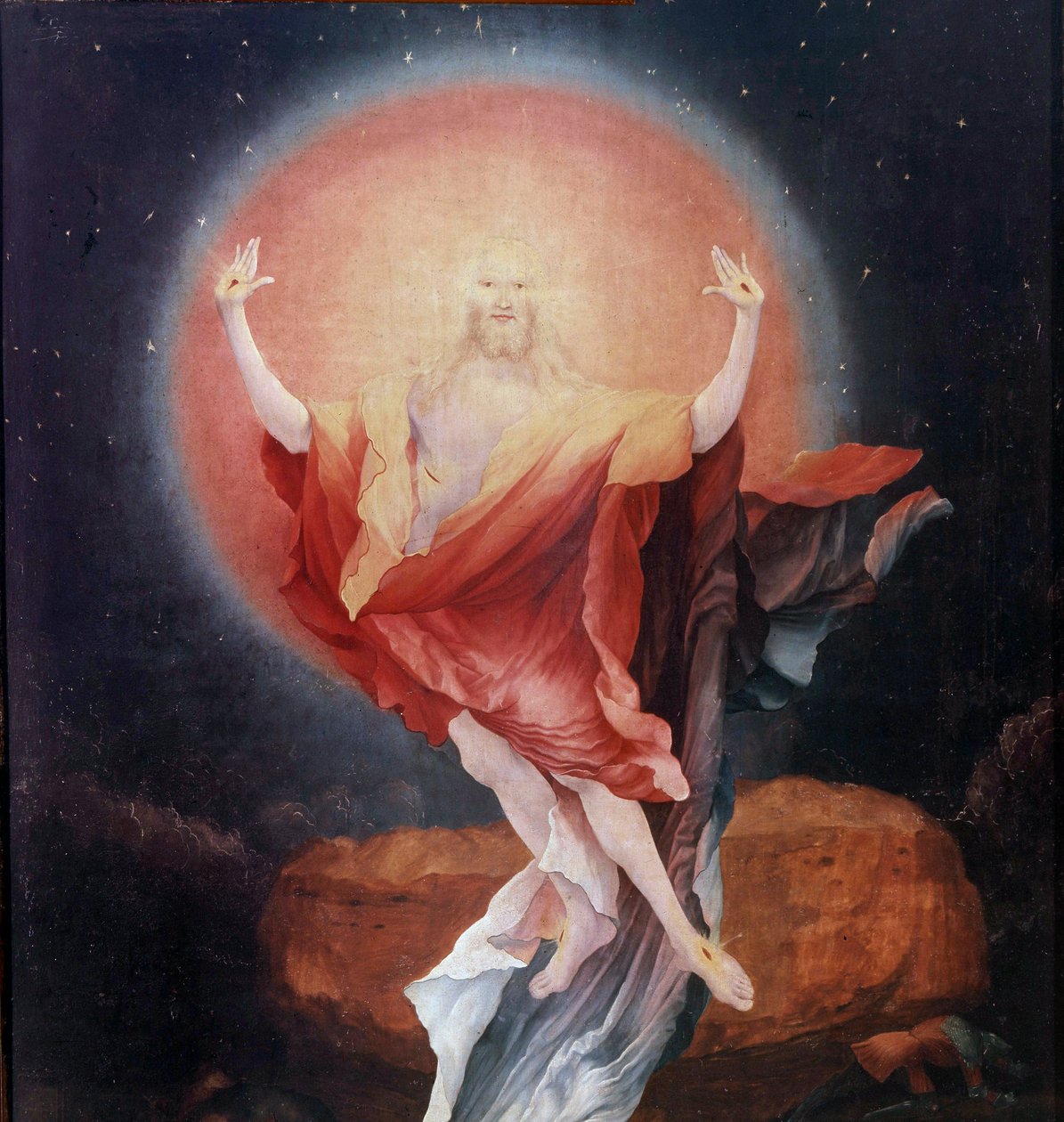 Isenheimer Altar: (Detail) „Die Auferstehung“ Tafeln von Mathis Neithardt Gothardt genannt Matthias Grünewald (1480-1528) 1512-1516 Colmar, Musée Unterlinden von Matthias (c.1480 1528) Grunewald