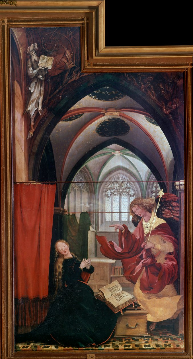 Isenheimer Altar: „Die Verkündigung“ von Matthias (c.1480 1528) Grunewald
