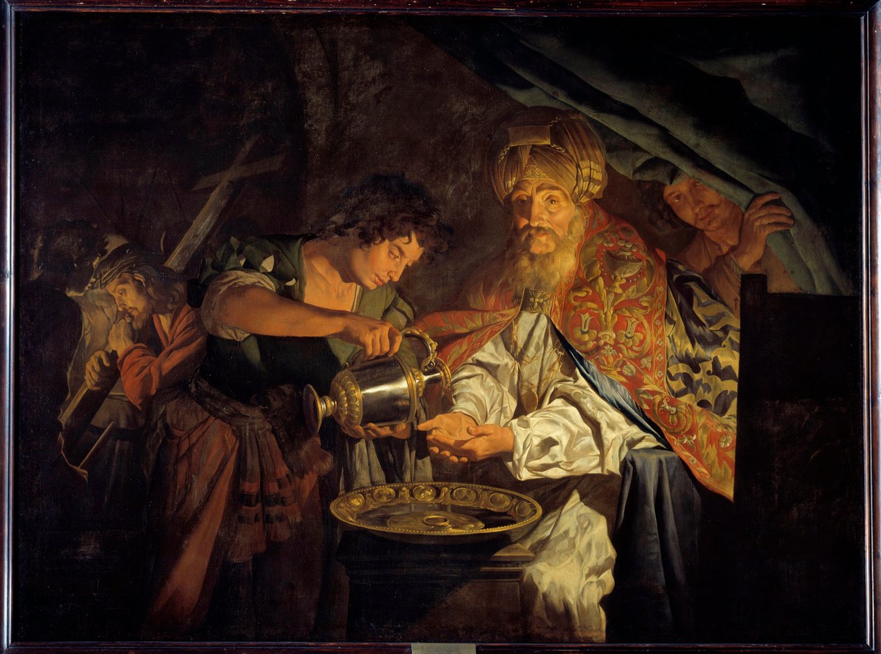 Pontius Pilatus wäscht seine Hände von Matthias (c.1600 p.1650) Stomer