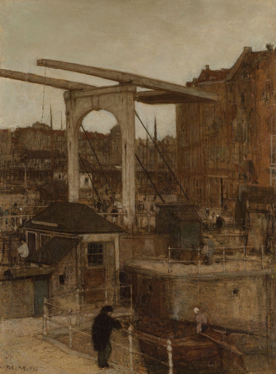 Die Nieuwe Haarlemse Sluis am Singel, bekannt als 
