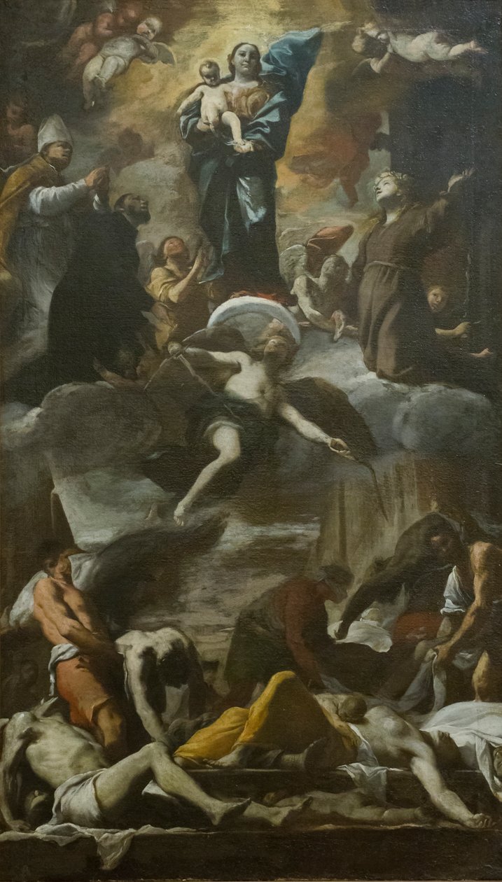 Skizze des Votivfreskos für die Pest von 1656 von Mattia (1613 99) Preti