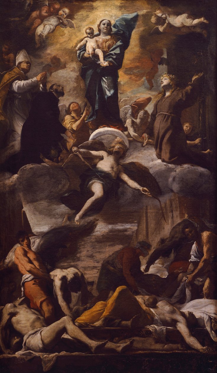 Die Pest von Neapel, ca. 1660 von Mattia Preti