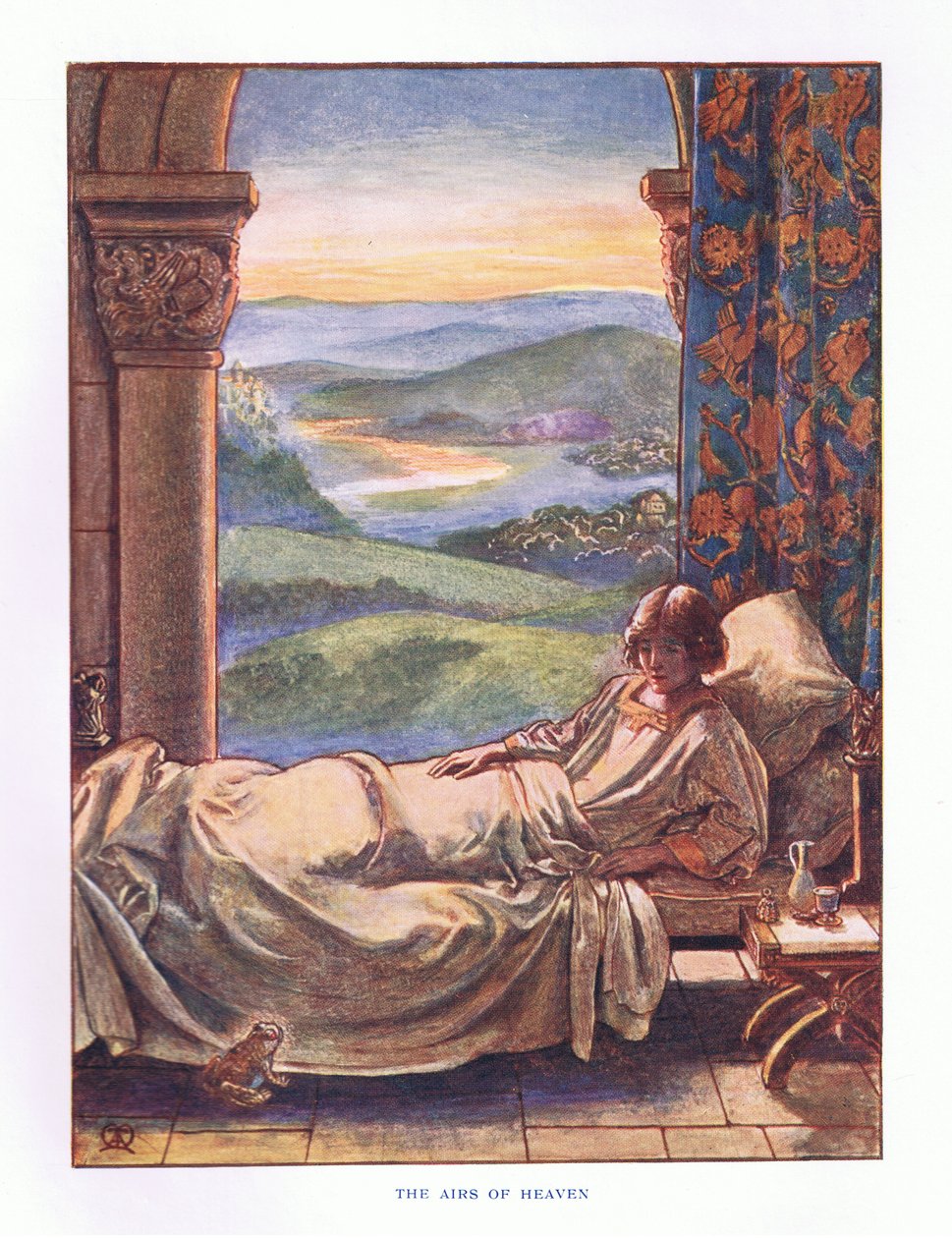 Die Lüfte des Himmels, Illustration aus Lady Anns Märchen, 1914 von Maud Tindal Atkinson