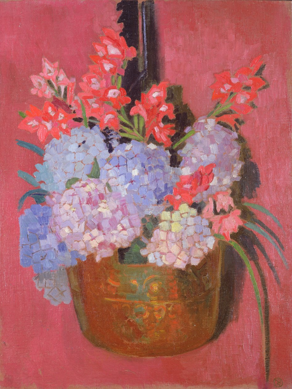 Kupferkessel mit Hortensien, 1916 von Maurice Denis