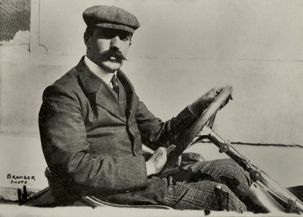 Porträt des Motorradfahrers Henri Cissac von Maurice-Louis Branger