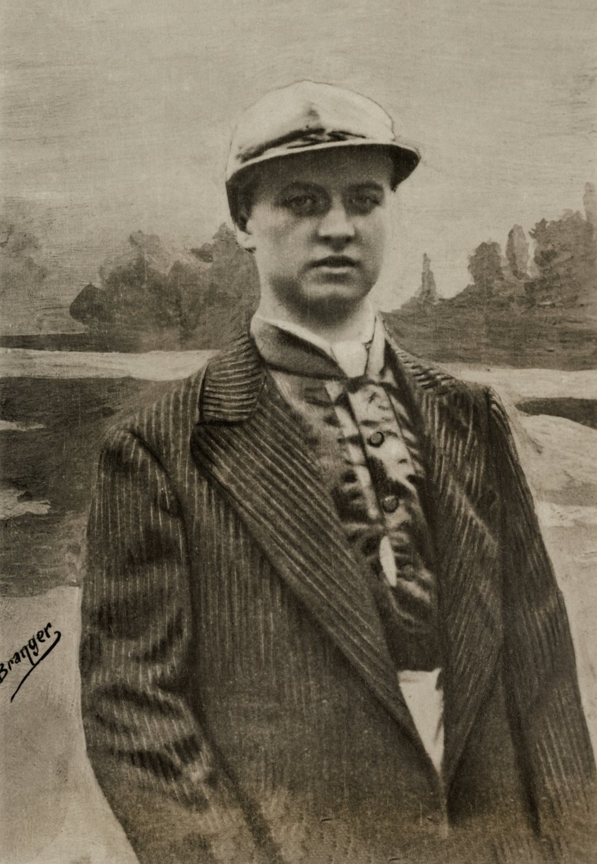 Porträt des englischen Jockeys Georges Stern von Maurice-Louis Branger