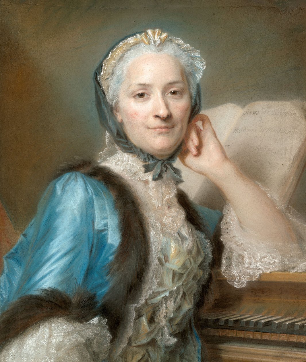 Porträt von Madame Anne-Jeanne Cassanéa de Mondonville, geborene Boucon (1708-1780) von Maurice-Quentin de La Tour