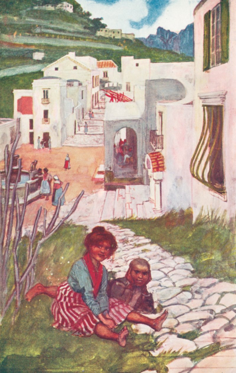 Eine Straße in Ravello von Maurice (after) Greiffenhagen