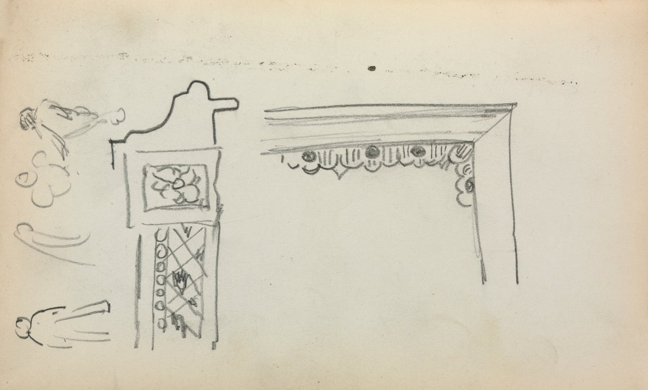 Italienisches Skizzenbuch: Architektonische Details und Figuren, Seite 199, 1898-1899 von Maurice Brazil Prendergast