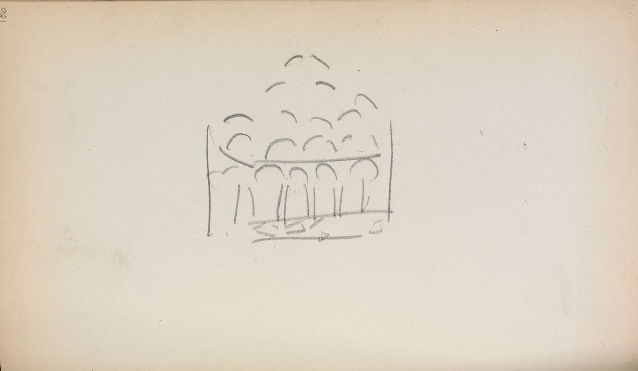 Italienisches Skizzenbuch: San Marco Seite 186, 1898-1899 von Maurice Brazil Prendergast