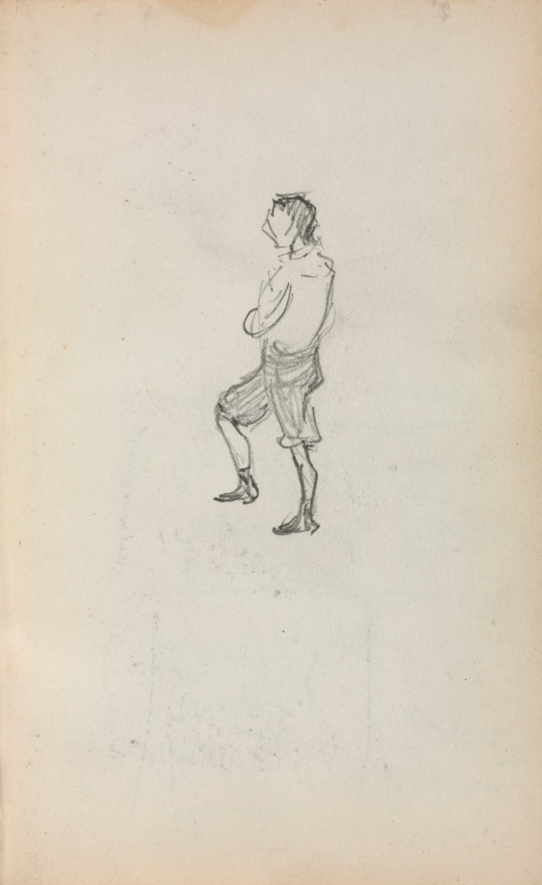 Italienisches Skizzenbuch: Stehender Junge, Seite 245, 1898-1899 von Maurice Brazil Prendergast
