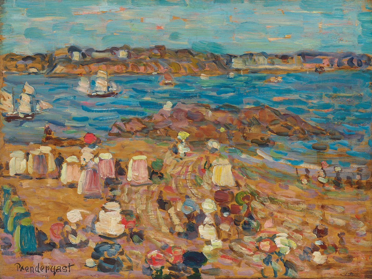 Studie von Malo: Der Rand des Meeres, ca. 1907 von Maurice Brazil Prendergast