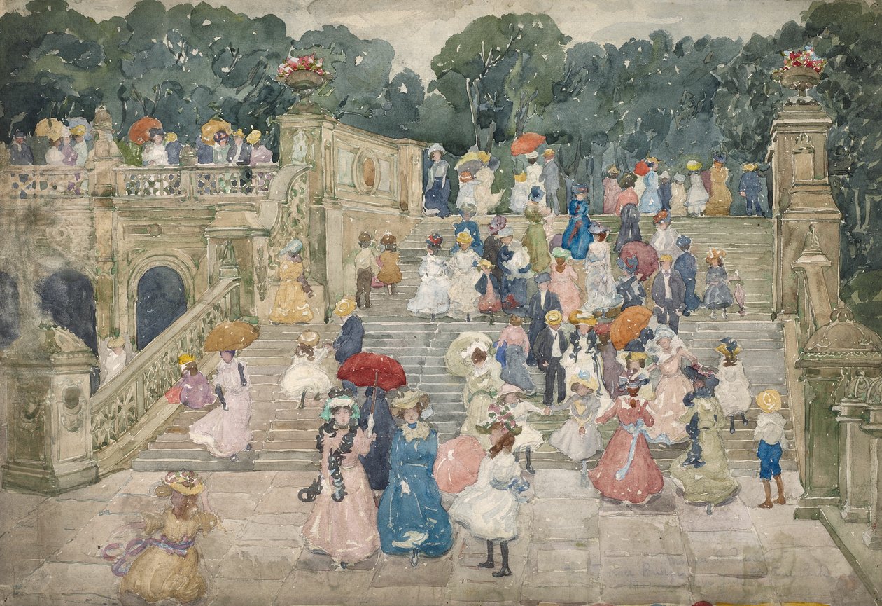 Die Terrassenbrücke, Central Park von Maurice Brazil Prendergast