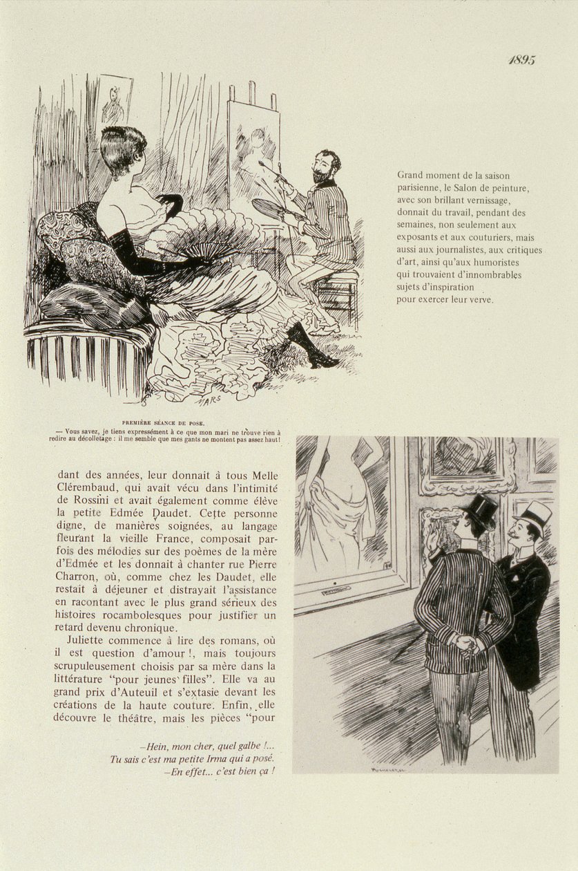 Erste Sitzung für ein Porträt, 1895 von Maurice Charles Mathieu Bonvoisin