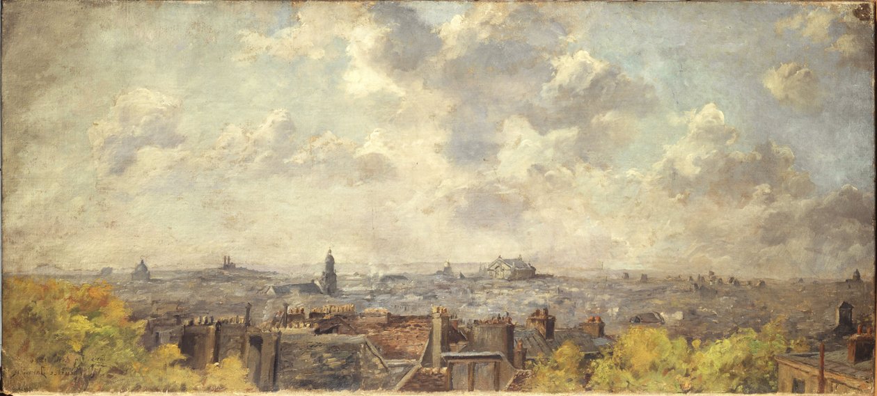 Panoramablick auf Paris, aufgenommen von der Rue Victor-Massé, 1886 von Maurice Dainville