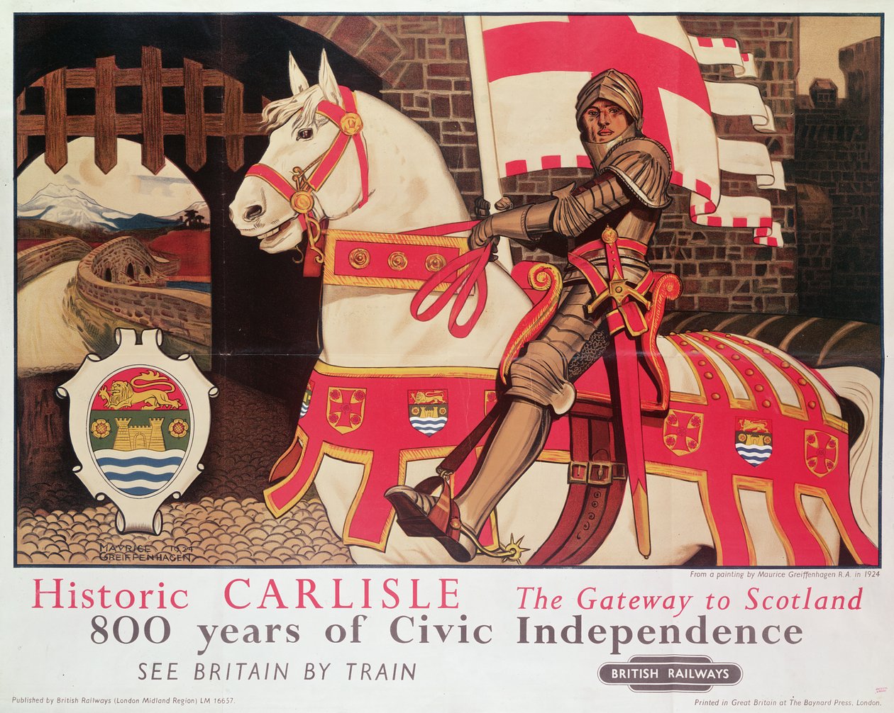 Britisches Eisenbahnplakat, das 