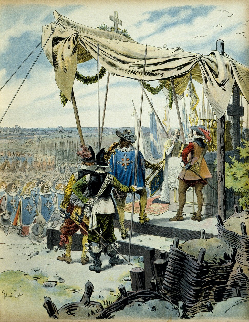 Geschichte Frankreichs: Die Belagerung von La Rochelle 1627-1628. Kardinal Richelieu von Maurice Leloir