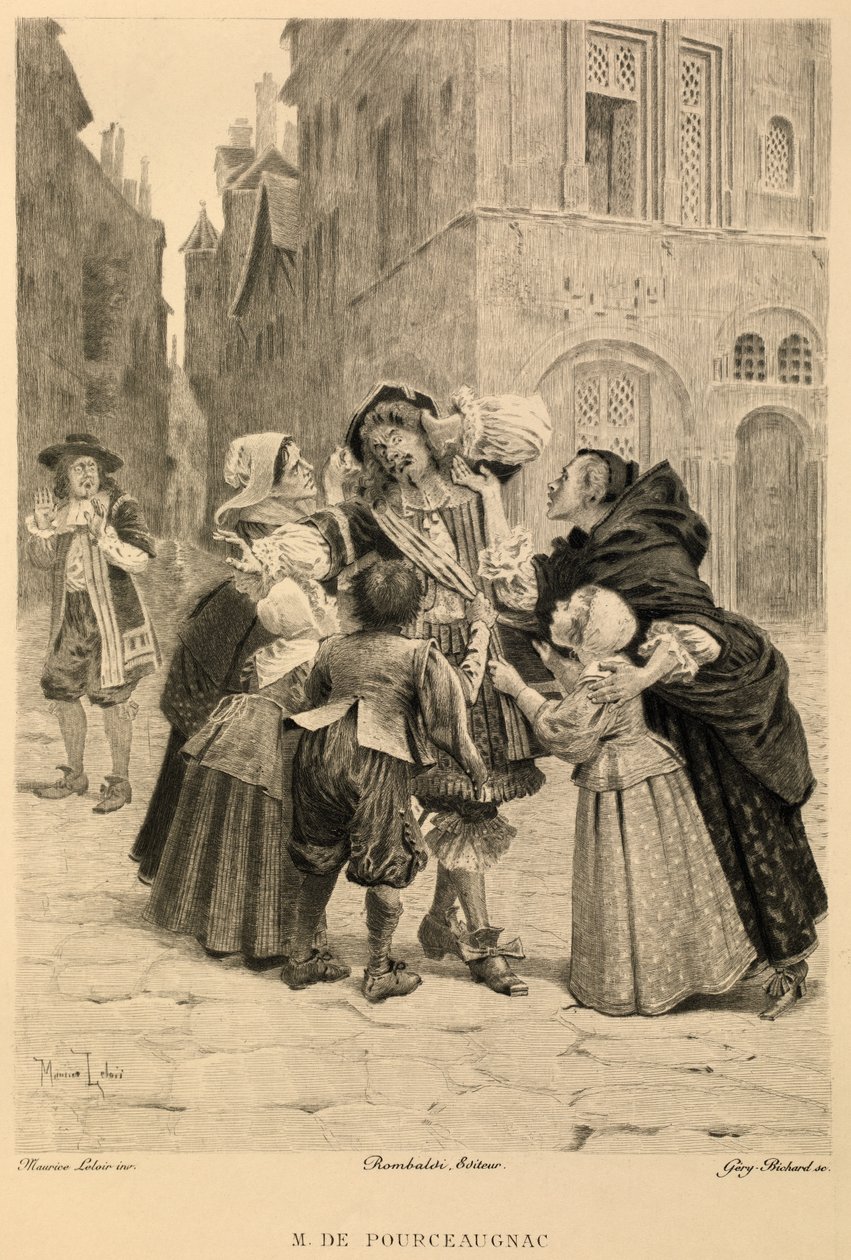 Monsieur de Pourceaugnac von Molière von Maurice Leloir