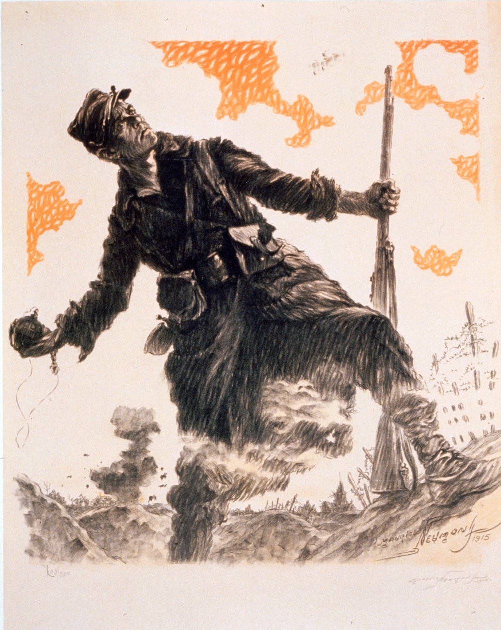 Französisches WWI-Propagandaposter Journée du Poilu. 25. und 26. Dezember 1915, veröffentlicht 1915 von Maurice Louis Henri Neumont