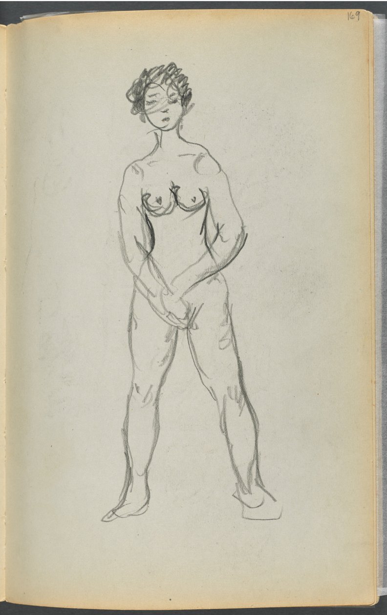 Skizzenbuch - The Granite Shore Hotel, Rockport, Seite 169: Weiblicher Akt von Maurice Prendergast