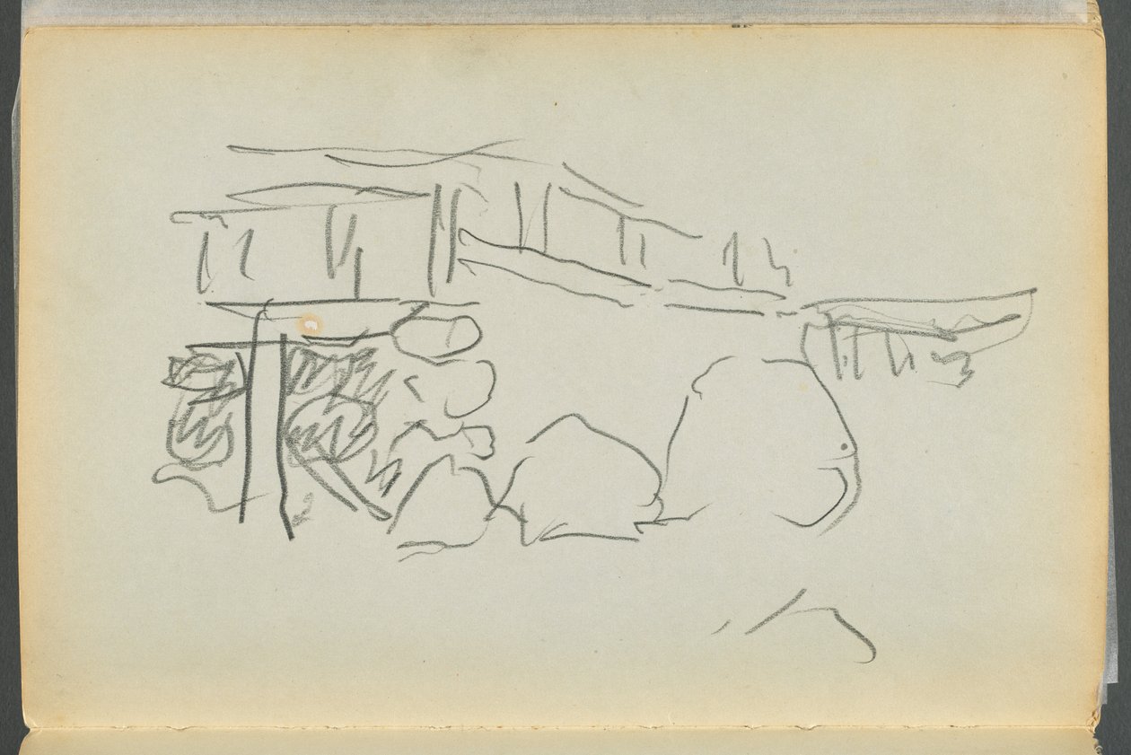 Skizzenbuch - Das Granite Shore Hotel, Rockport, Seite 178: Zaun von Maurice Prendergast