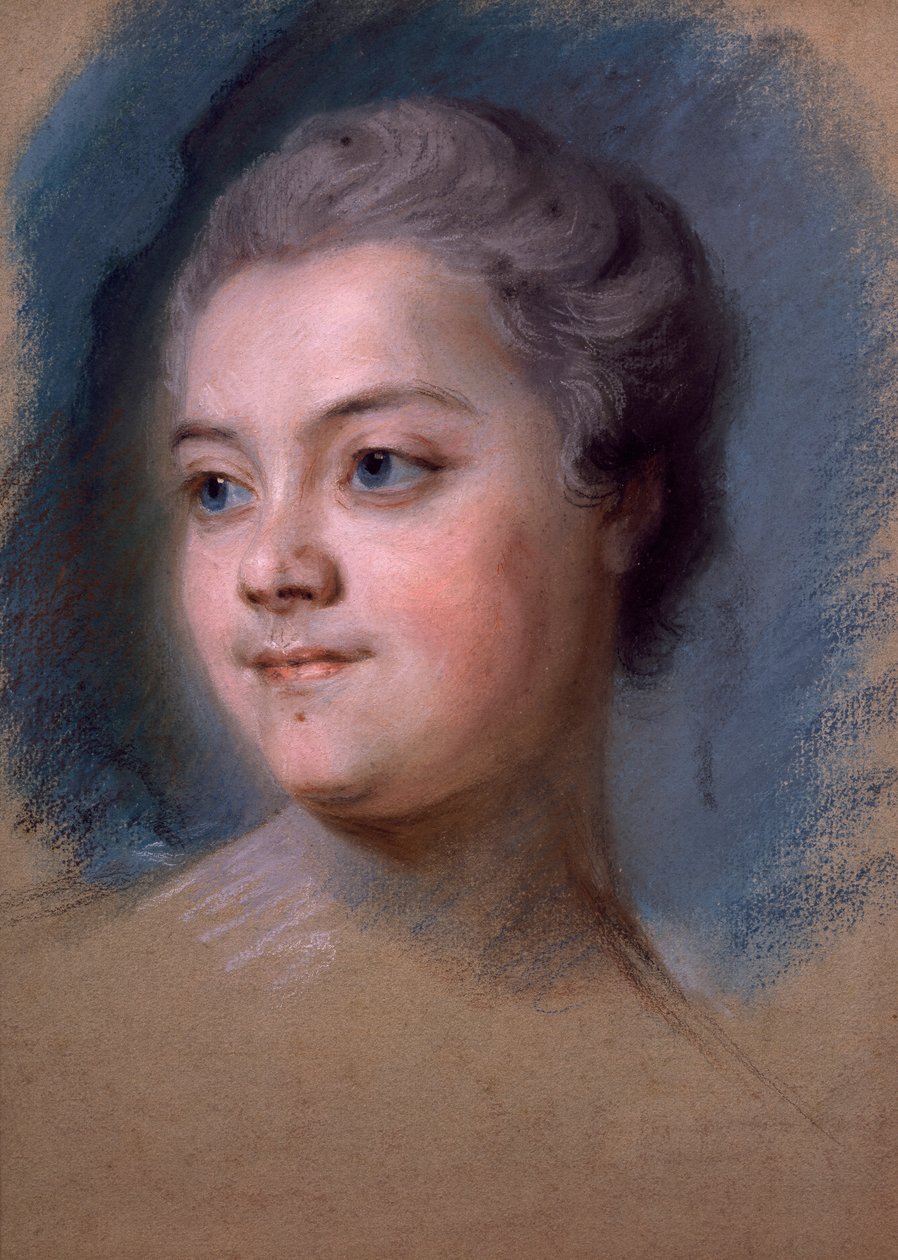 Porträt von Mademoiselle de Chastagner de Lagrange von Maurice Quentin de La Tour