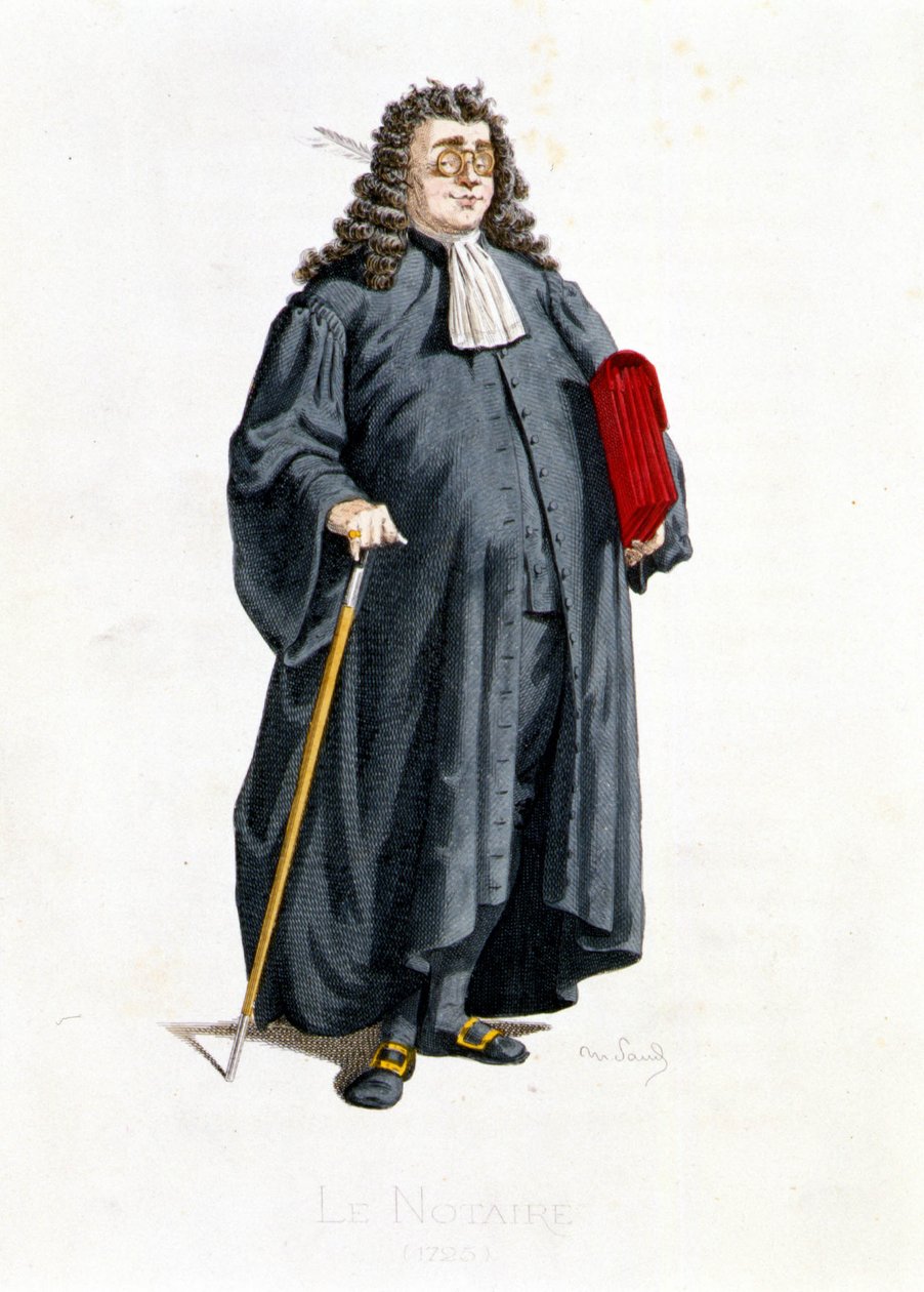 Le Notaire in „Masques et bouffons“ (Italienische Komödie) von Maurice Sand