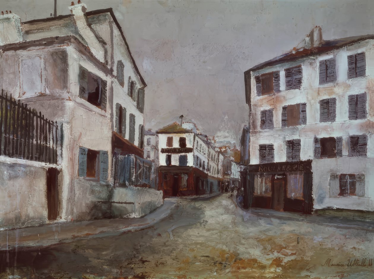 Die Rue Norvins von Maurice Utrillo
