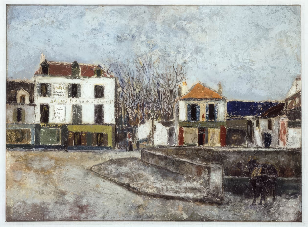 Place du Pont in Sarcelles von Maurice Utrillo