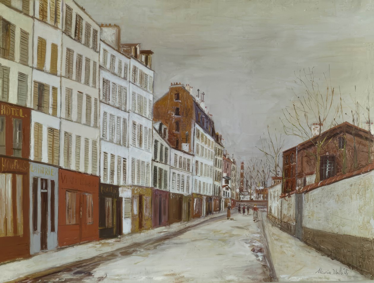 Rue des Poissonniers von Maurice Utrillo