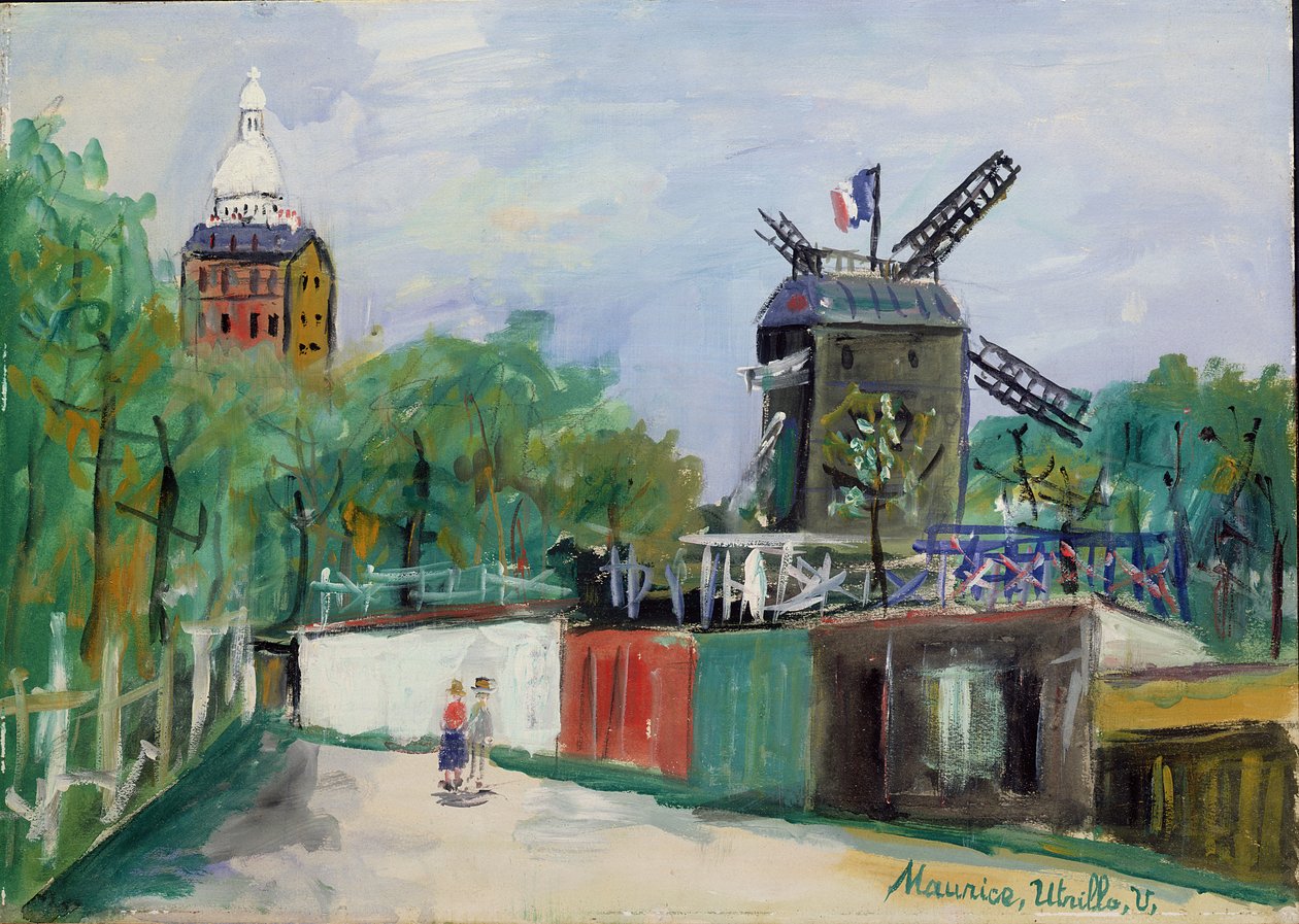 Der Moulin de la Galette, Montmartre, ca. 1951 von Maurice Utrillo